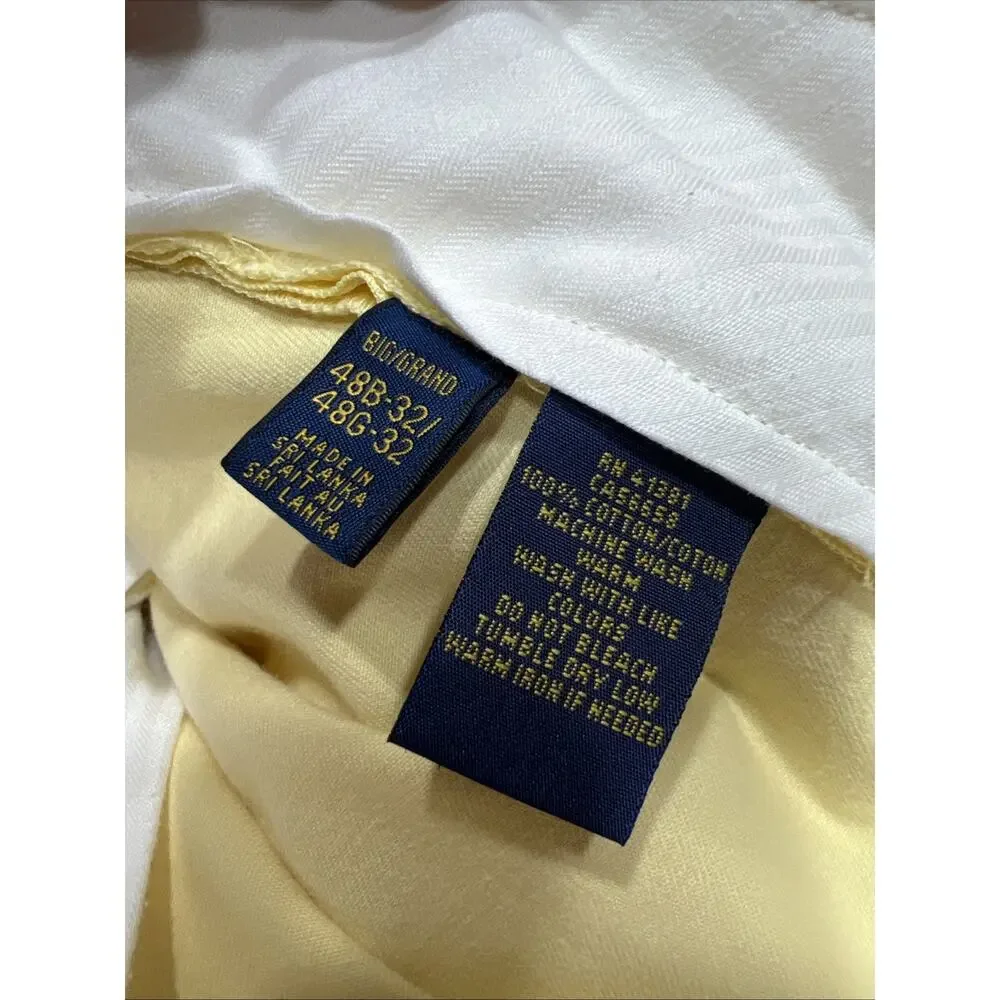 Polo Ralph Lauren Yellow Preppy Chino Pants Mens Size 48B/32 (Fits 48Bx32)